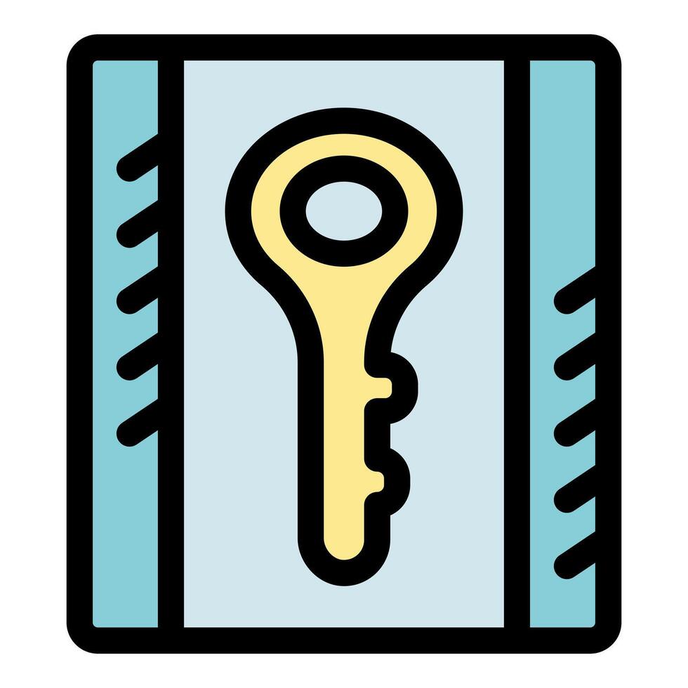 Golden key opening knowledge and secrets in a book vector
