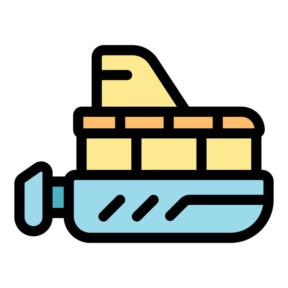 Bathyscaphe exploring deep ocean with big window for observation vector