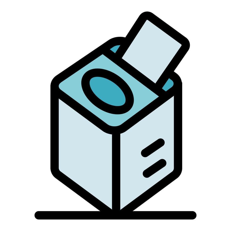 Portable photo printer printing a photo on white background vector