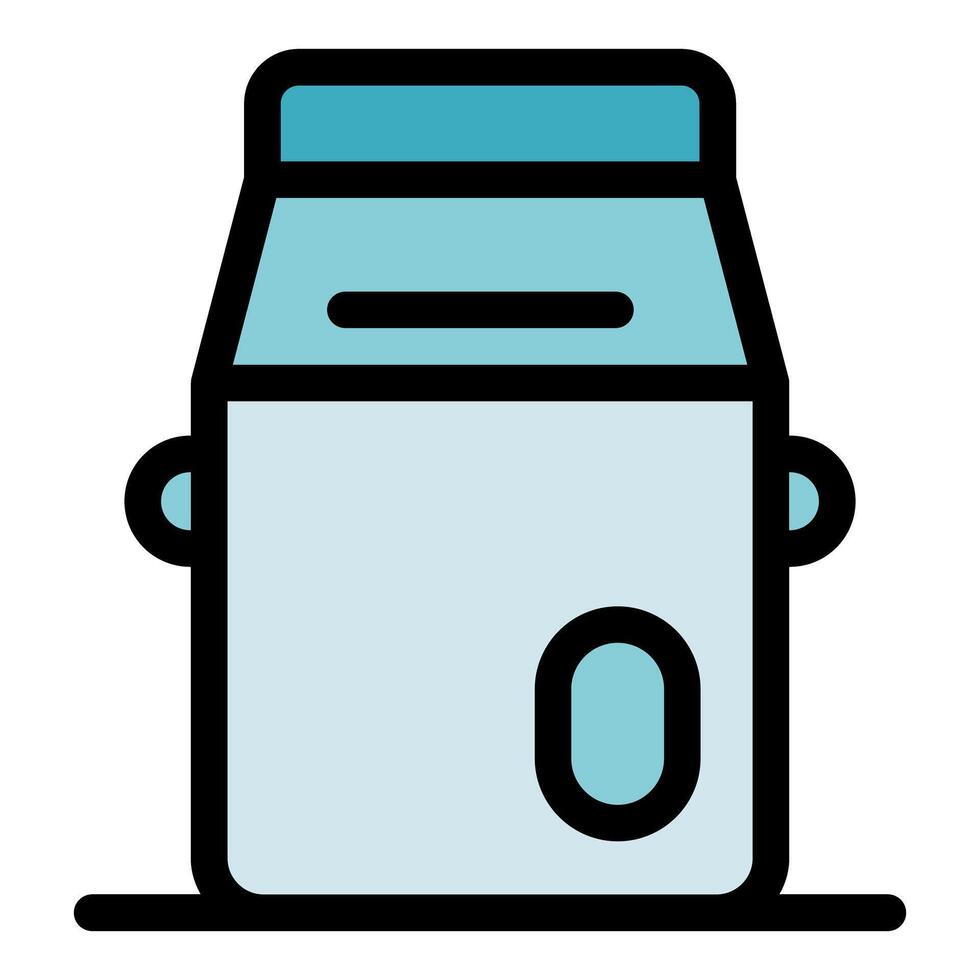 Milk or juice carton package with opened cap, isolated on white background vector