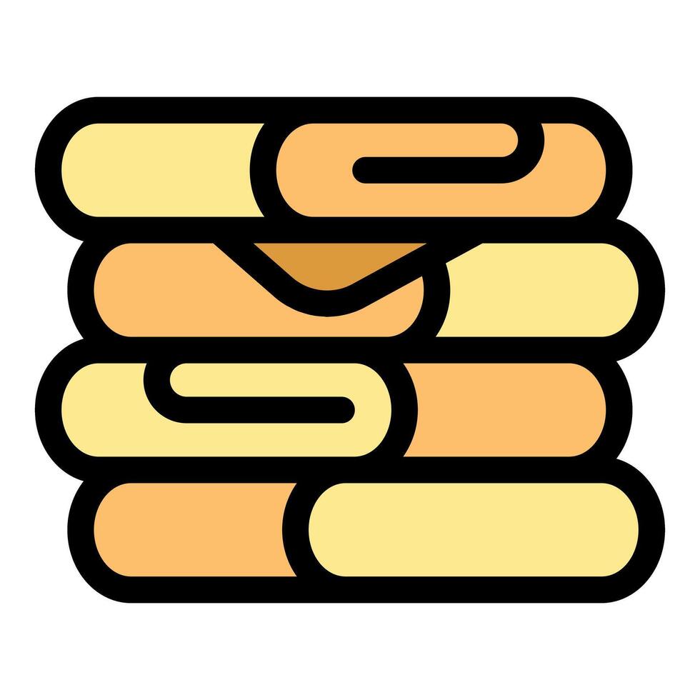 Stack of warm cozy folded blankets comforting hygge home vector