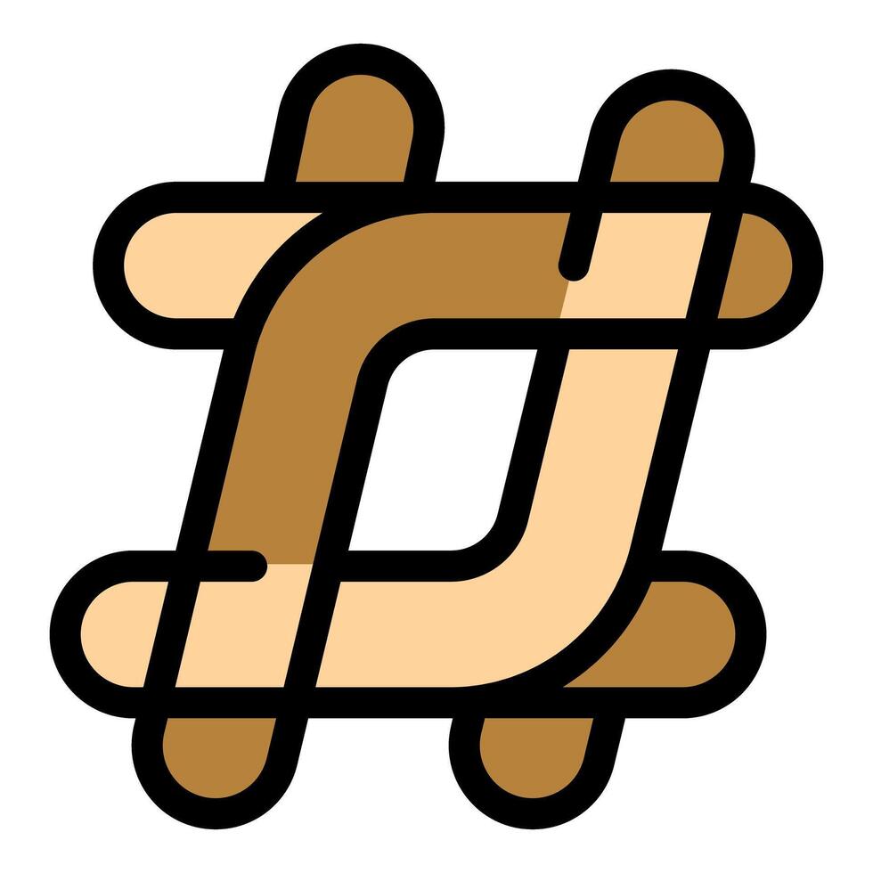 Golden hashtag symbol representing social media trends and viral content vector