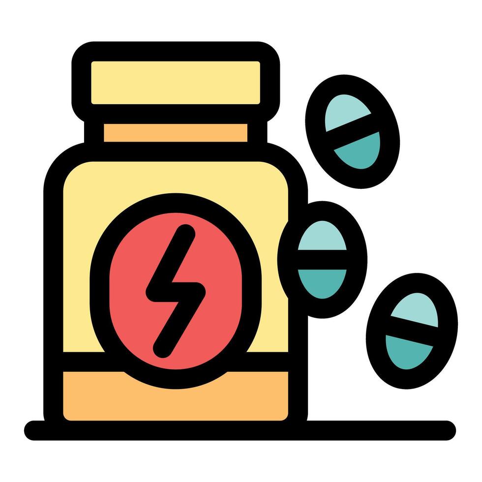 Energy pills providing instant power boost for enhanced performance vector