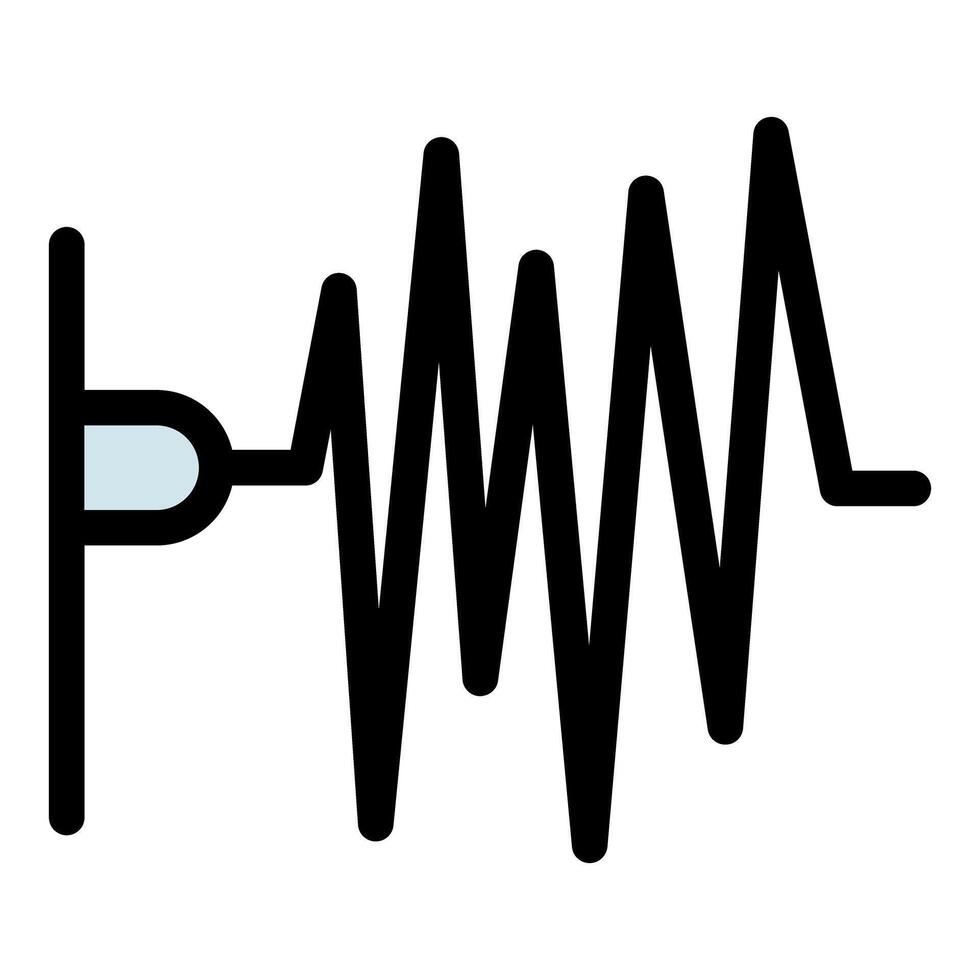 Seismic sensor recording earthquake vibrations, measuring ground motion intensity vector