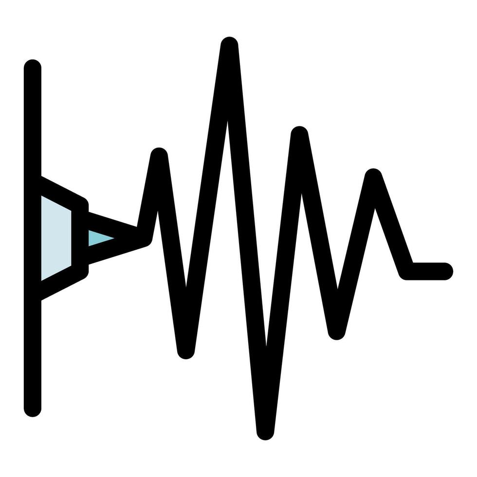 Earthquake seismograph measuring seismic waves caused by quake vector
