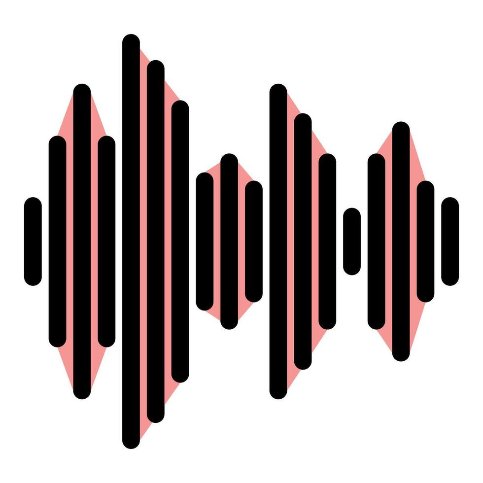 Digital audio soundwave showing frequency and amplitude vector