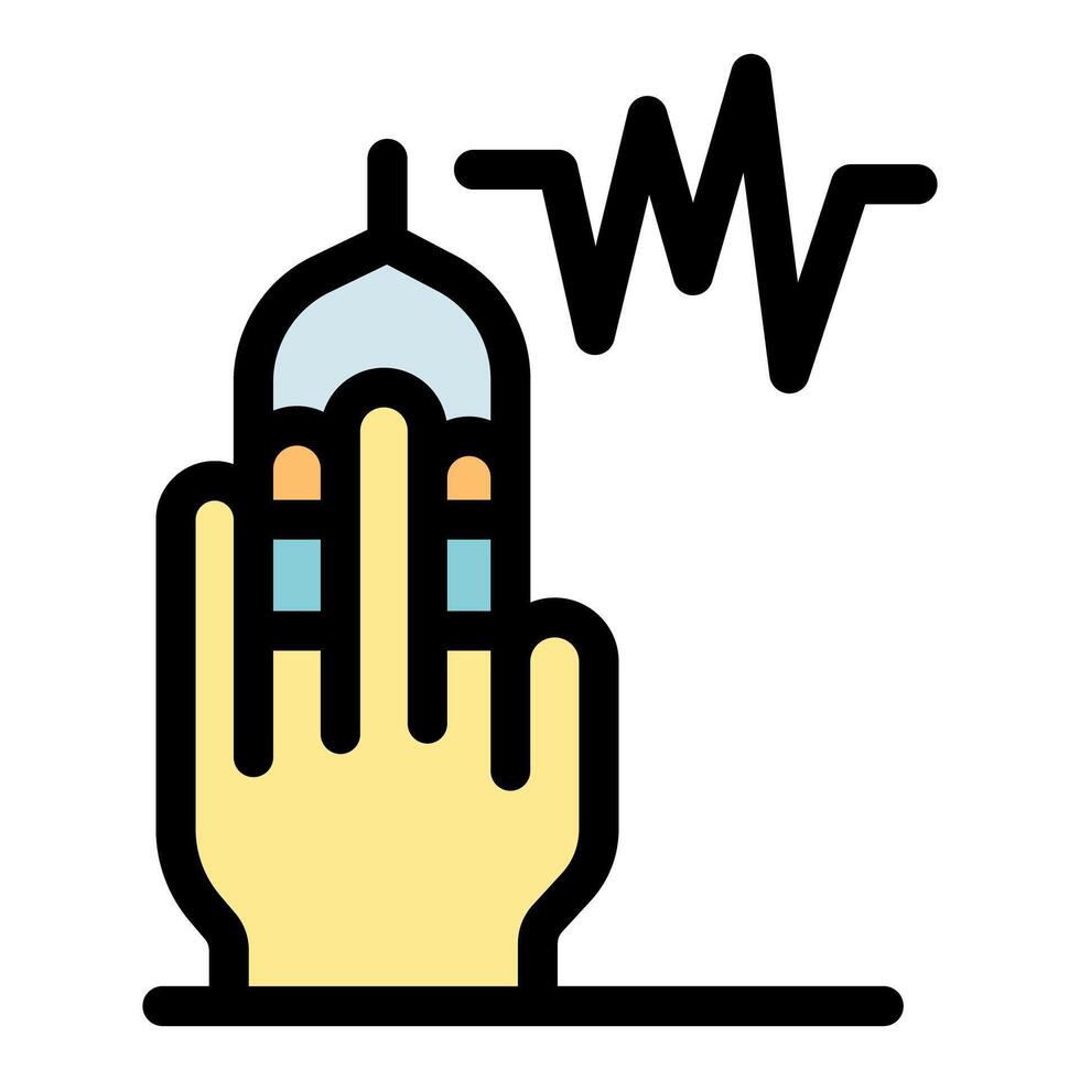 Hand controlling smart home device using mobile app generating wireless signal vector