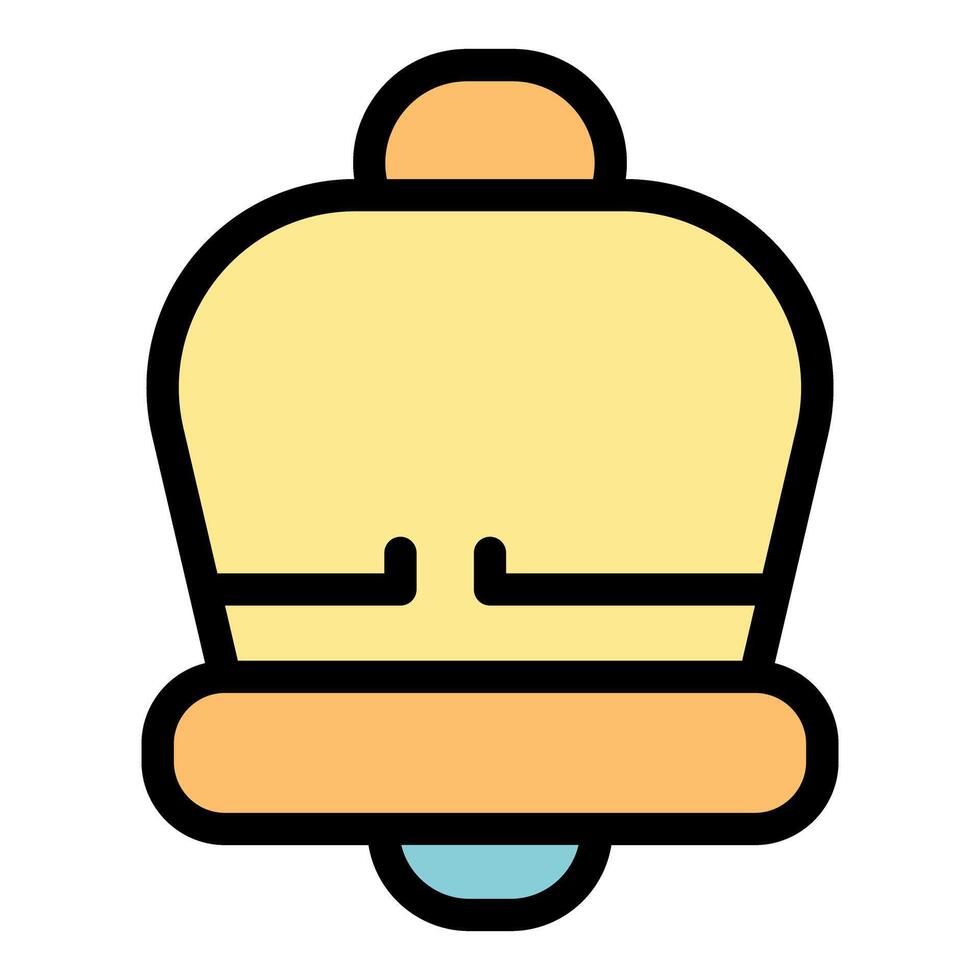 Yellow bell icon ringing, delivering important notifications vector