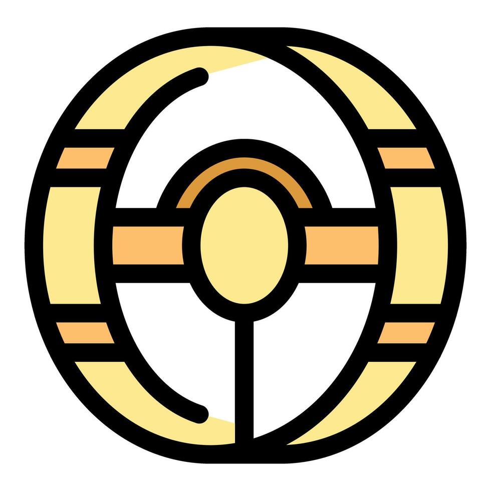 Hamster wheel providing exercise and enrichment for small pets vector