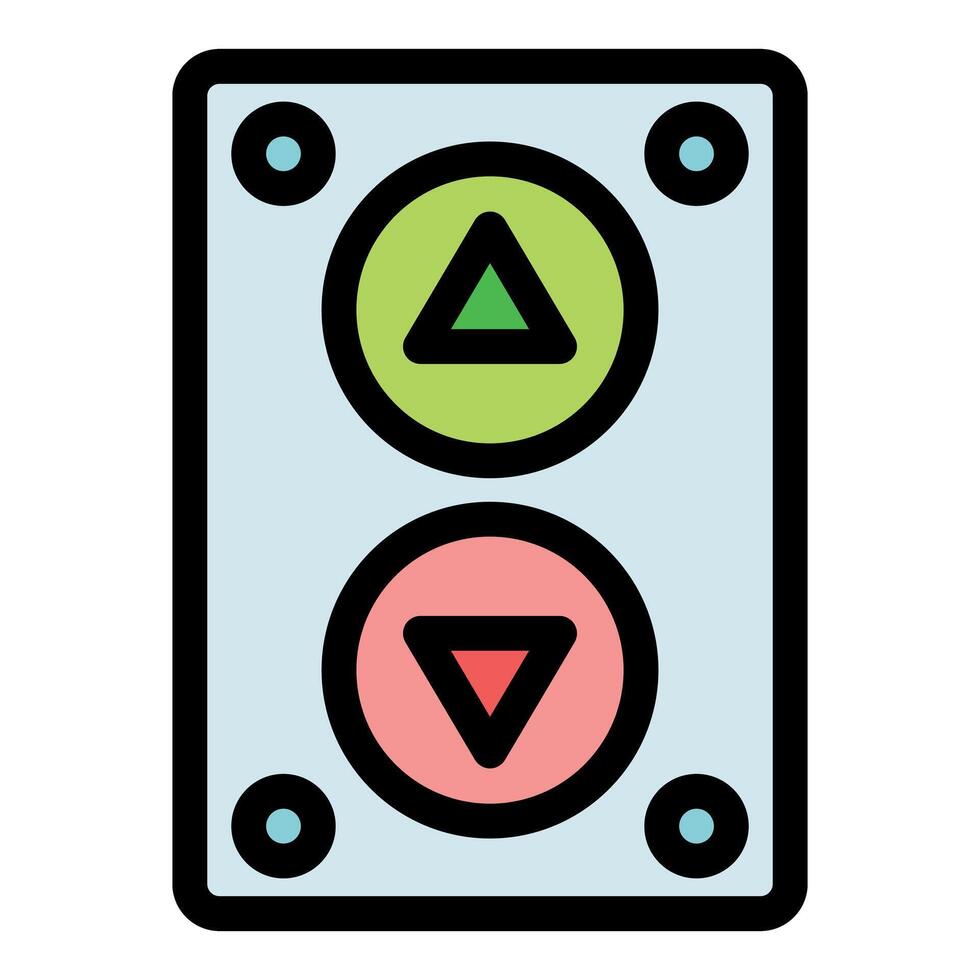 Up and down buttons showing increase and decrease vector