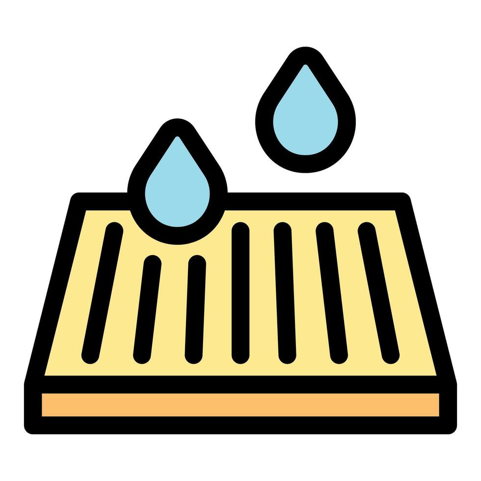 Water repellent surface demonstrating liquid resistance with droplets vector