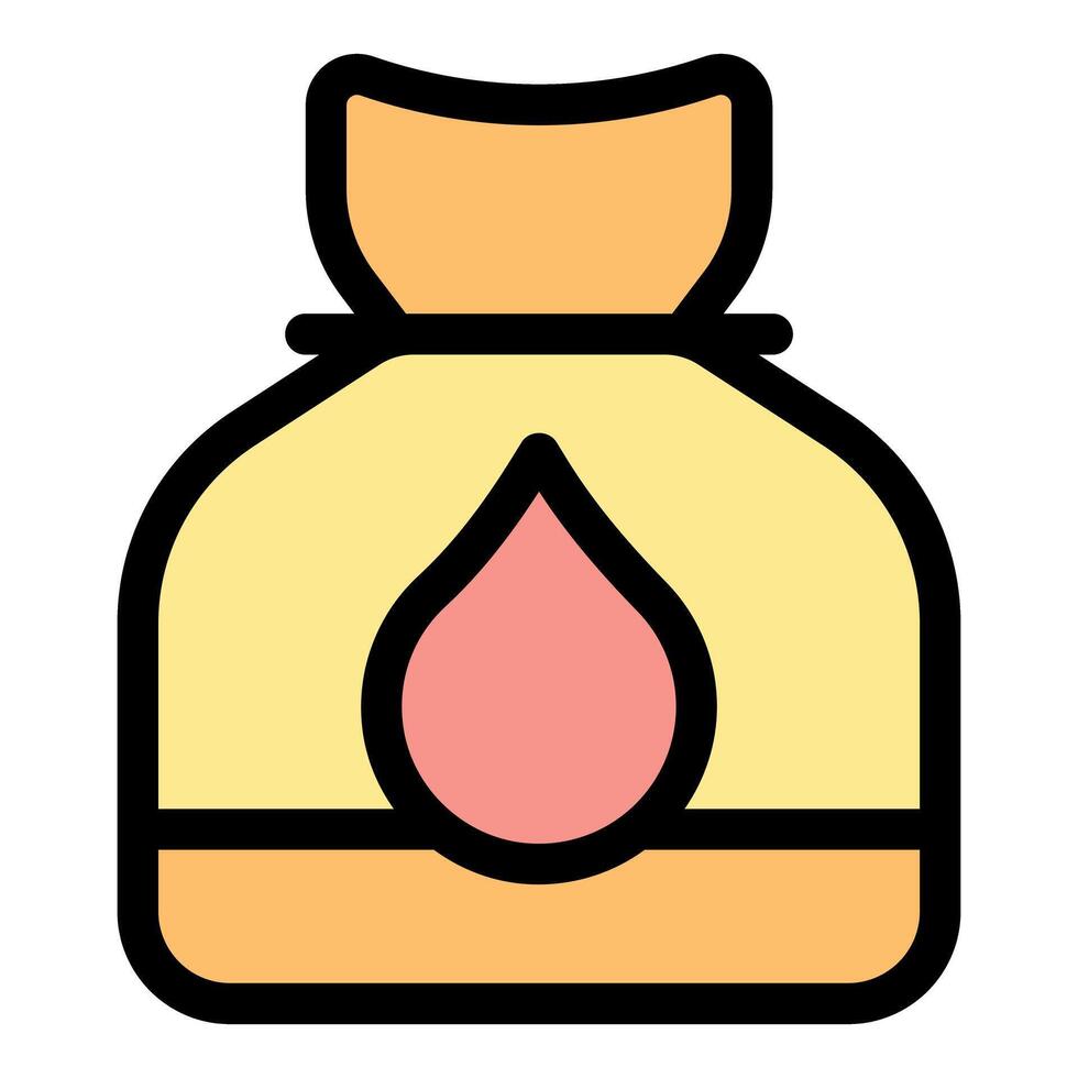 Peach shampoo packaging with drop icon representing gentle formula vector