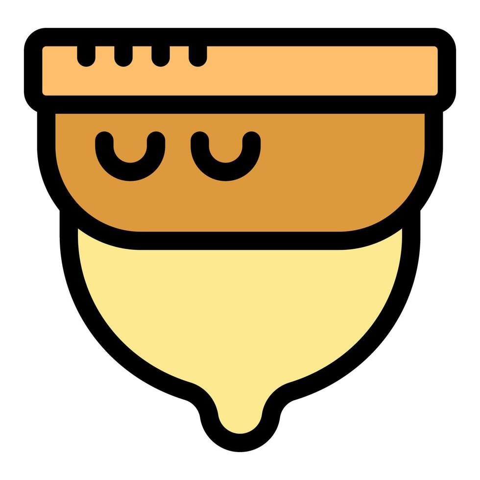 Menstrual cup with measuring lines for feminine hygiene representing sustainable practices vector