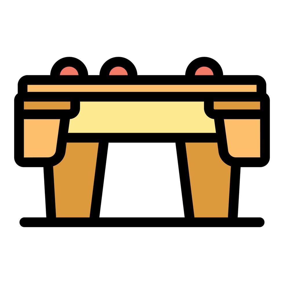 Billiard table with pockets and balls displaying gaming concept vector