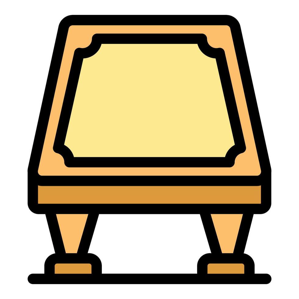 Empty sandbox representing childhood memories and creative play vector