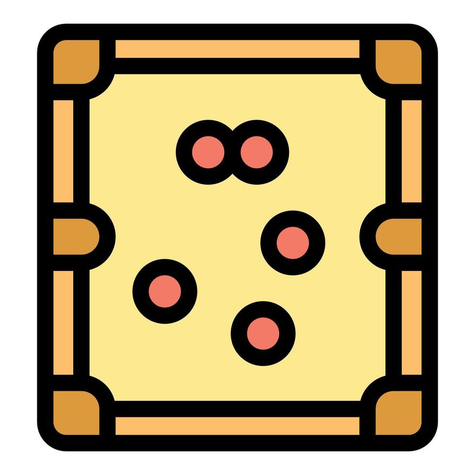 Billiard table with balls scattered, ready for playing billiards vector