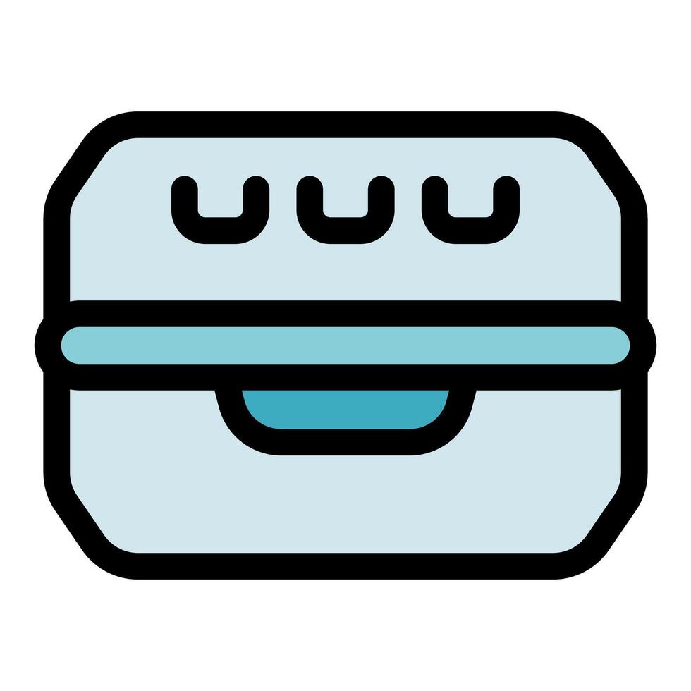 Lunchbox keeping food fresh and ready for meal, lunch container icon representing packed lunch vector