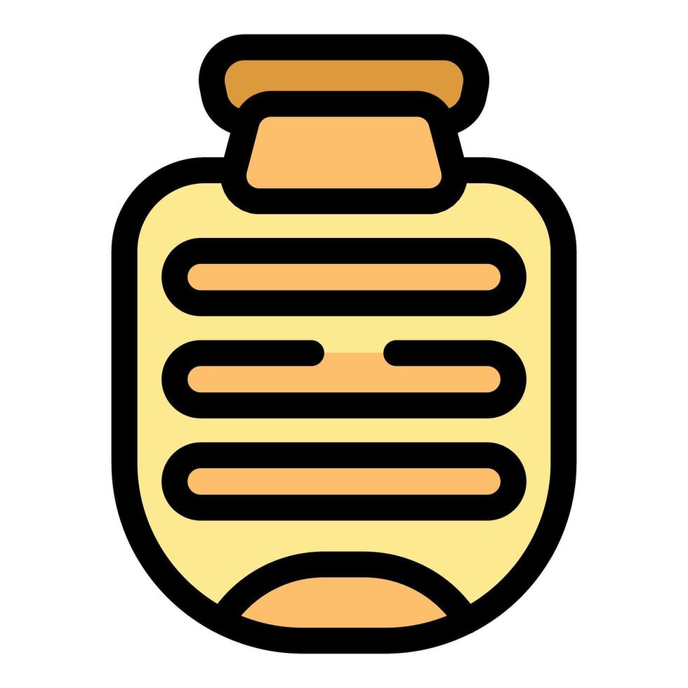 Honey jar with golden lid preserving sweet nectar vector