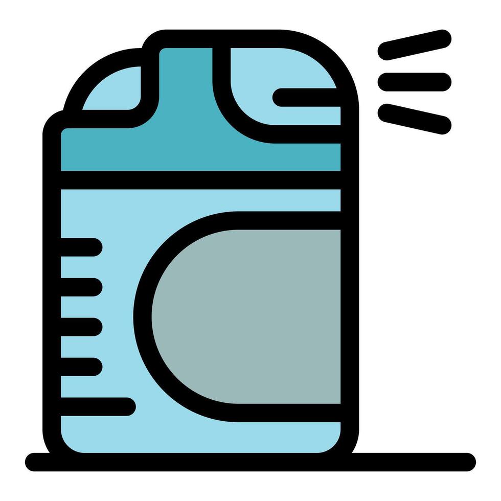 Spraying deodorant can delivering freshness and protection vector