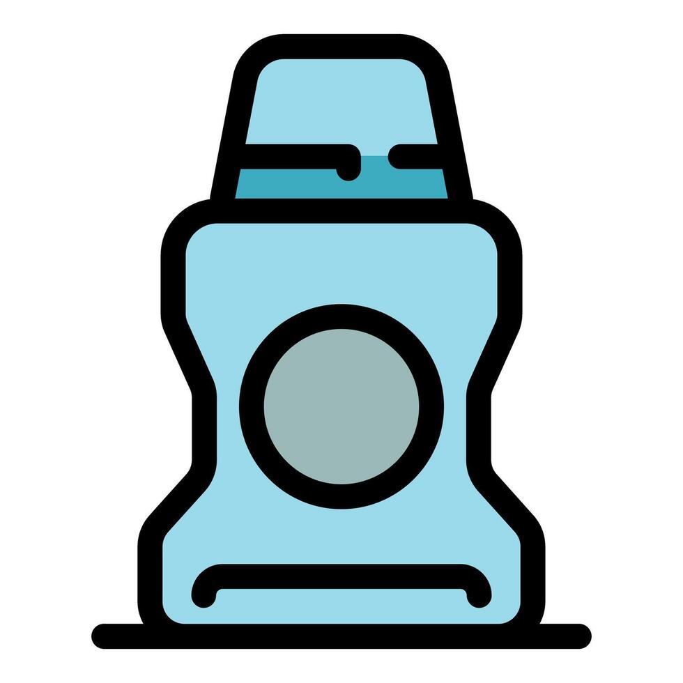 Detergent bottle with measuring cap and label area vector