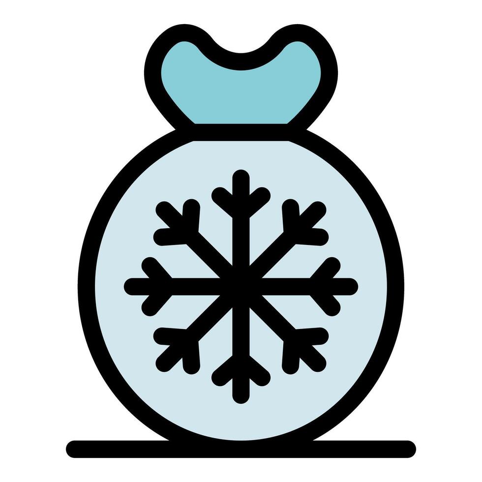 Frozen food bag keeping products fresh and cold vector