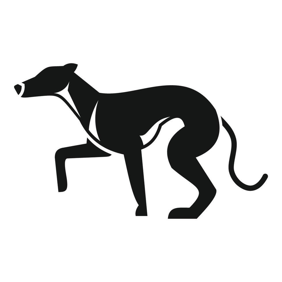 Greyhound dog running silhouette, simple elegant design for logo or icon vector