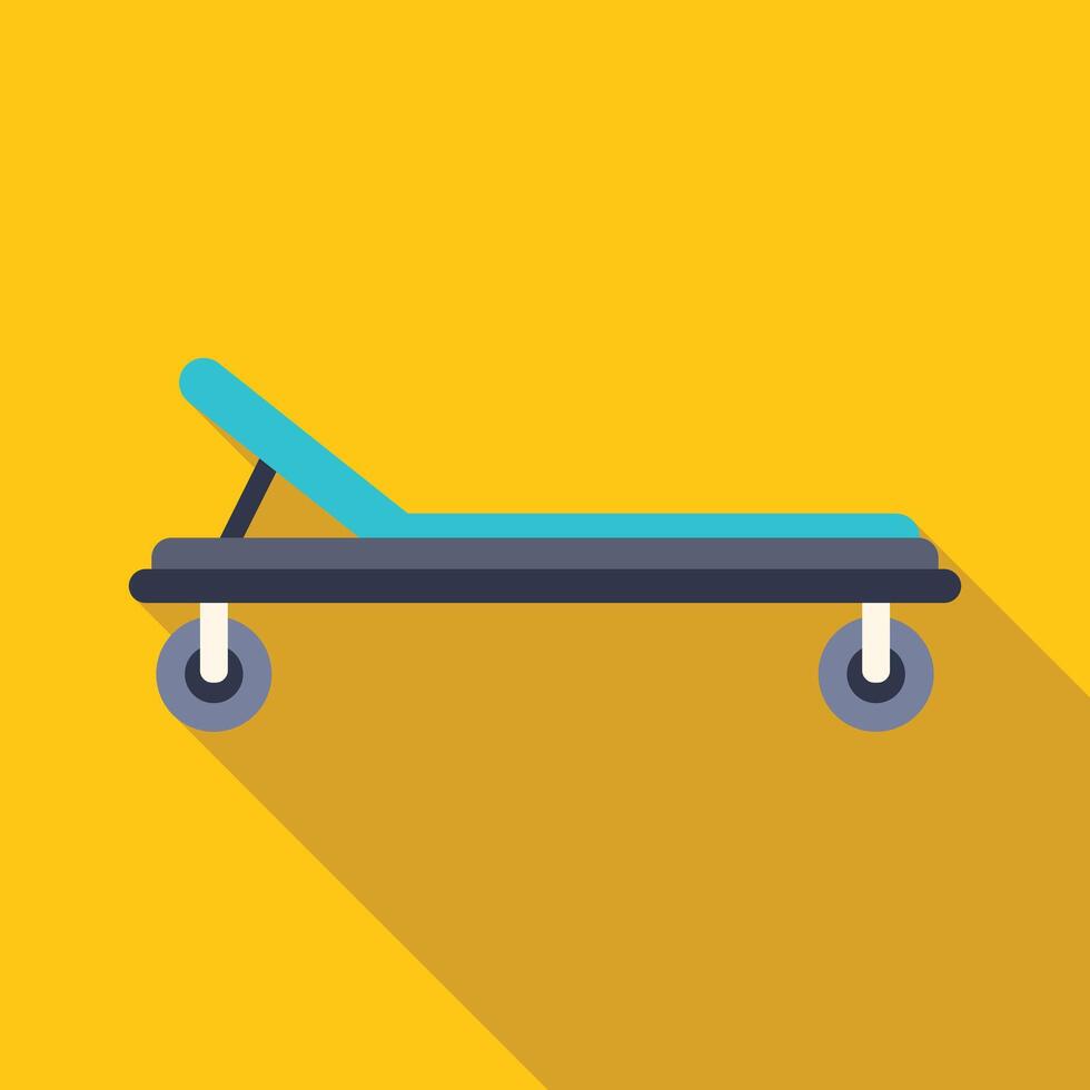 Medical stretcher showing healthcare and first aid support vector