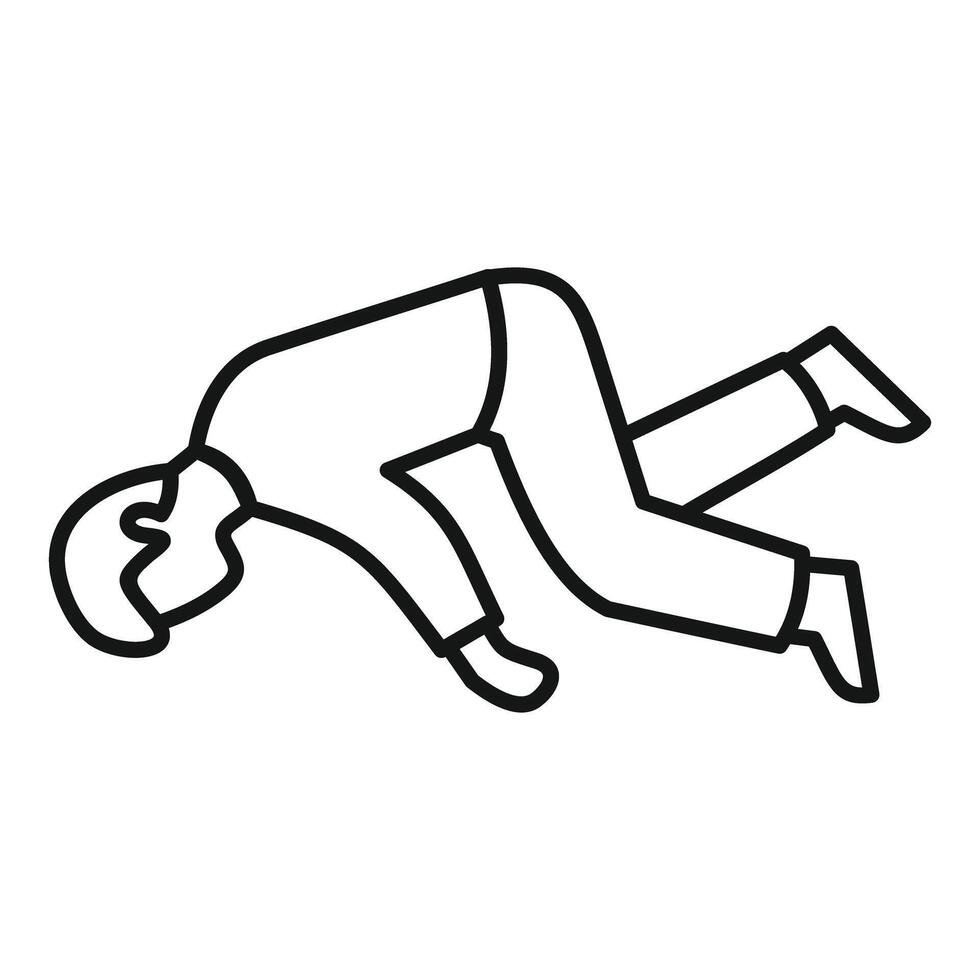 Skydiver flying in the air with parachute and helmet vector