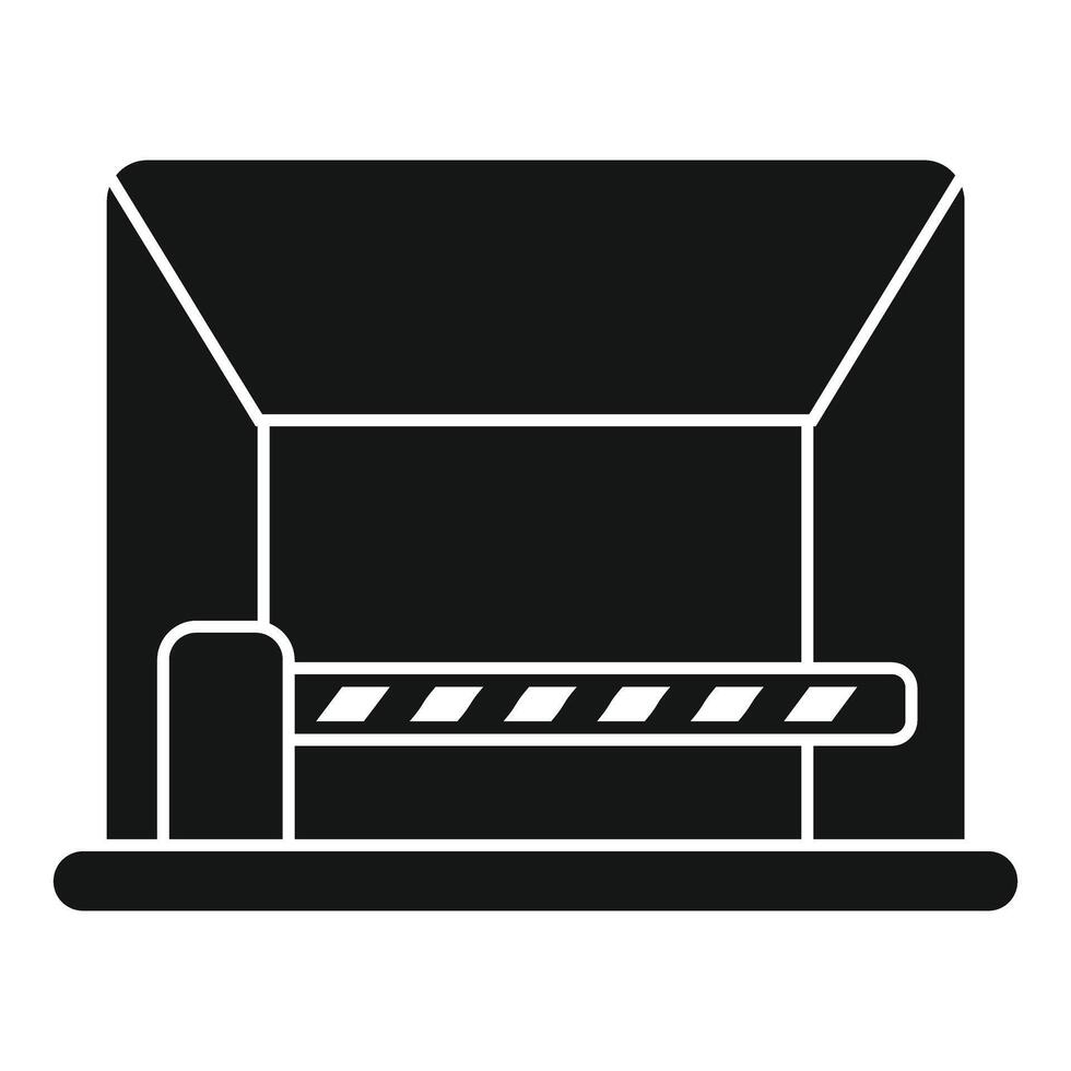 Parking barrier icon in simple style isolated on white background vector