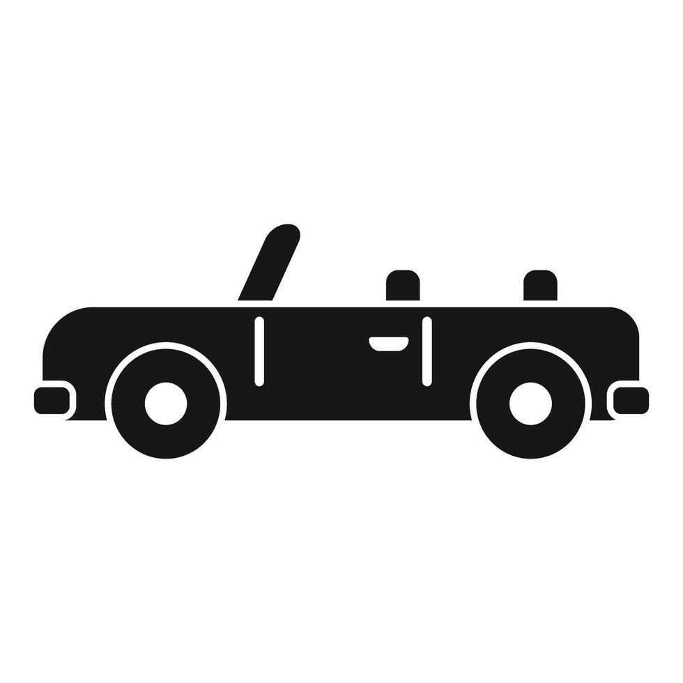 Classic convertible car enjoying summer vibes vector