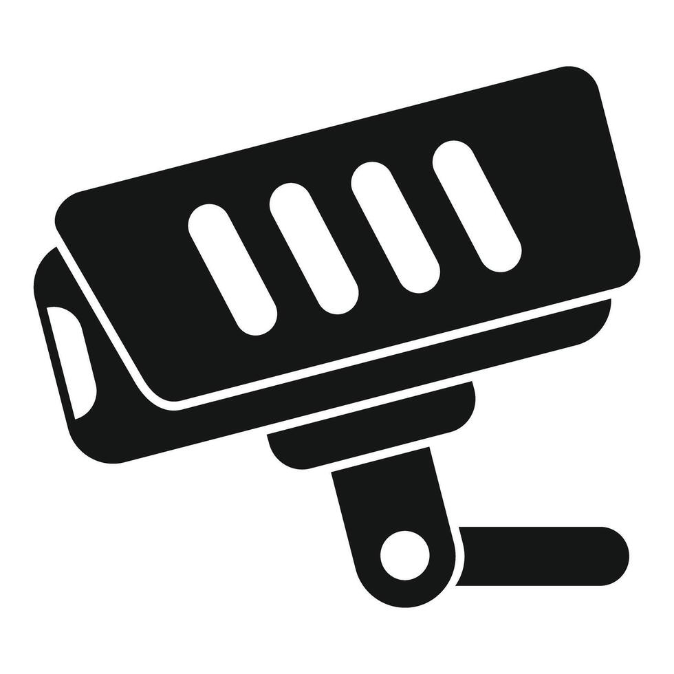 Security camera observing and recording on rotating support vector