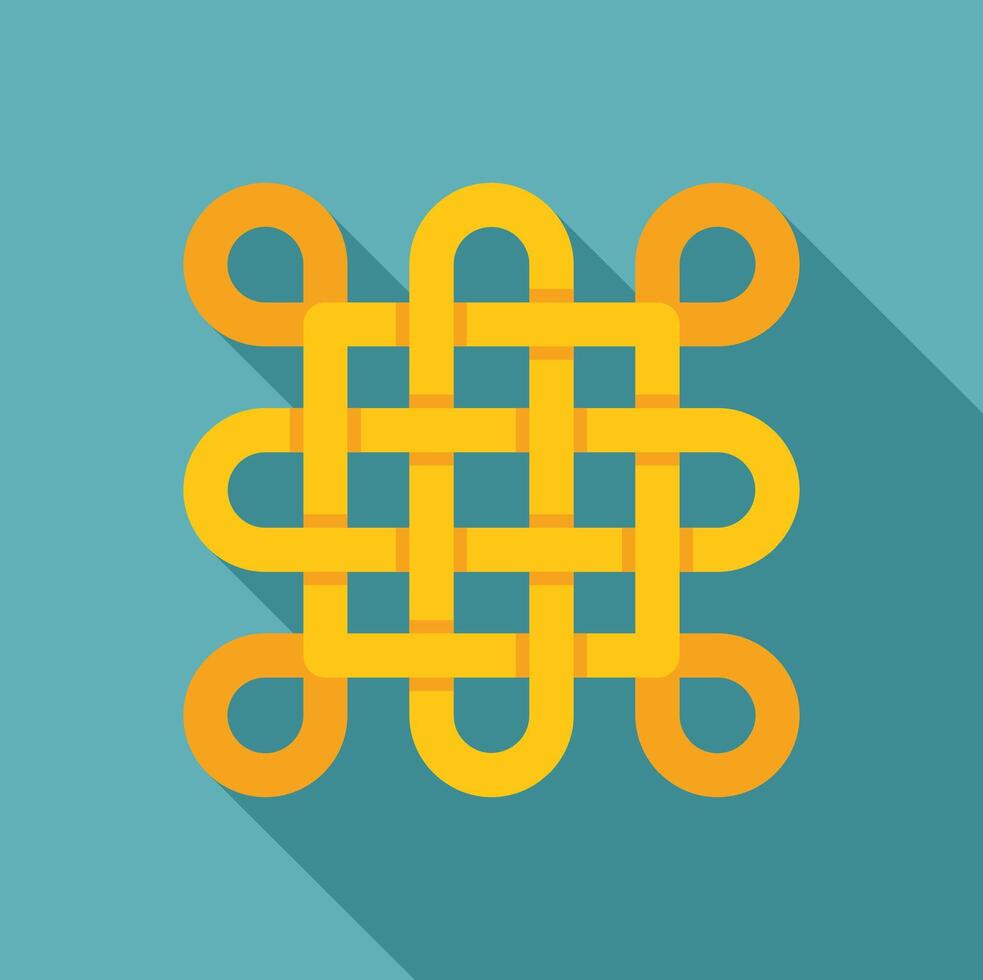 Endless knot representing eternity and interconnectedness forming square shape vector