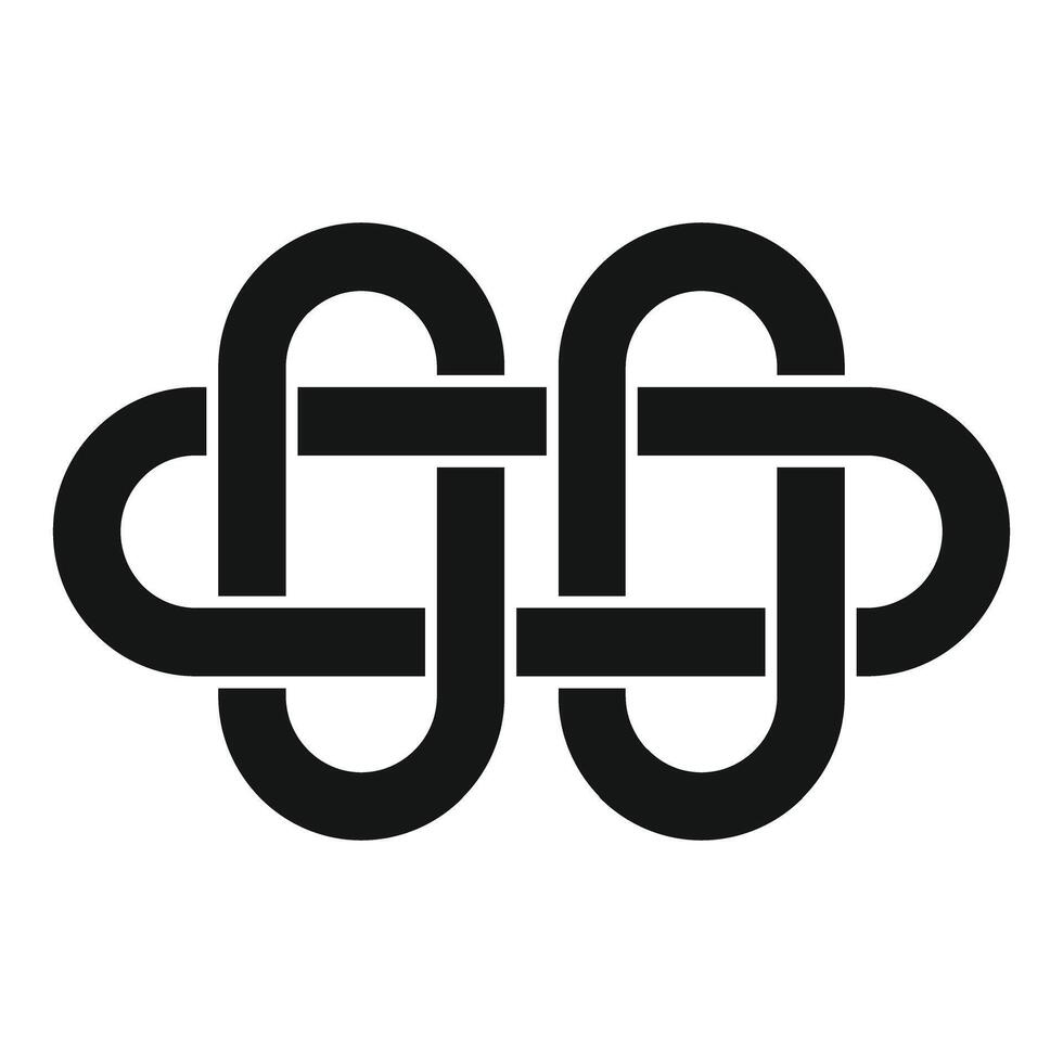 Weaving lines creating abstract knot symbol of connection vector