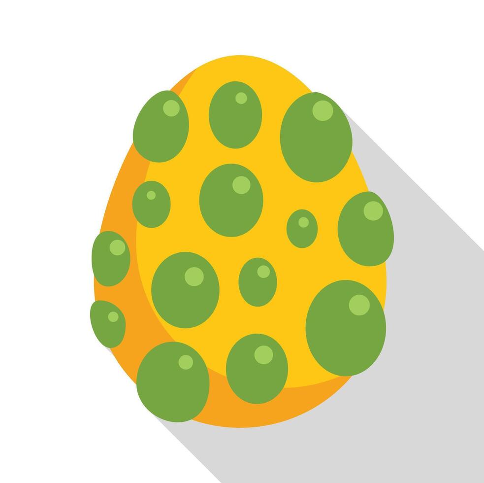 Big yellow spotted dinosaur egg waiting to hatch vector