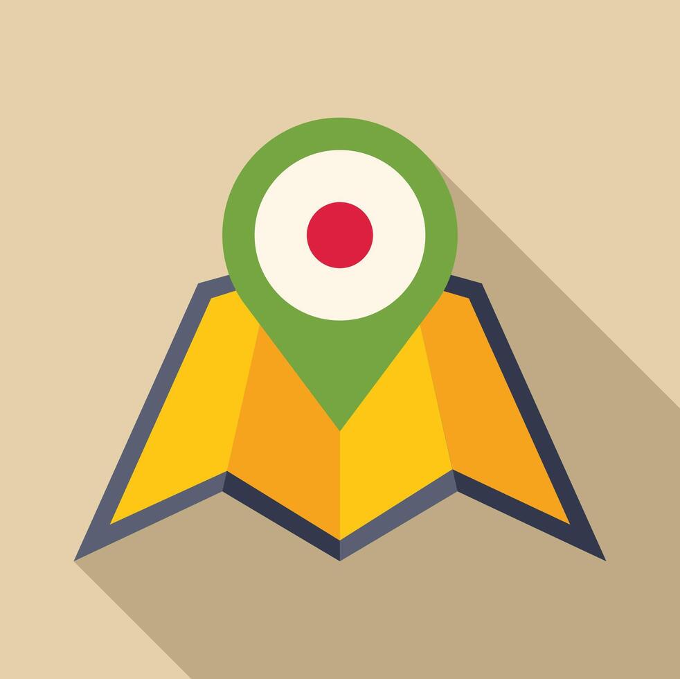 Japan location pin showing japanese place on map vector