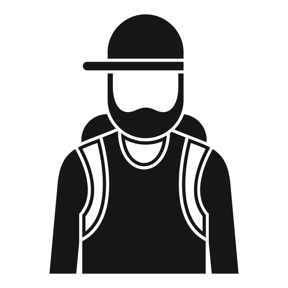 Hipster traveler with backpack is going on a journey vector