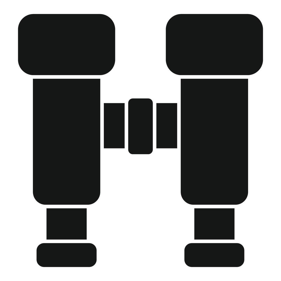 Binoculars icon showing magnifying device for exploration vector