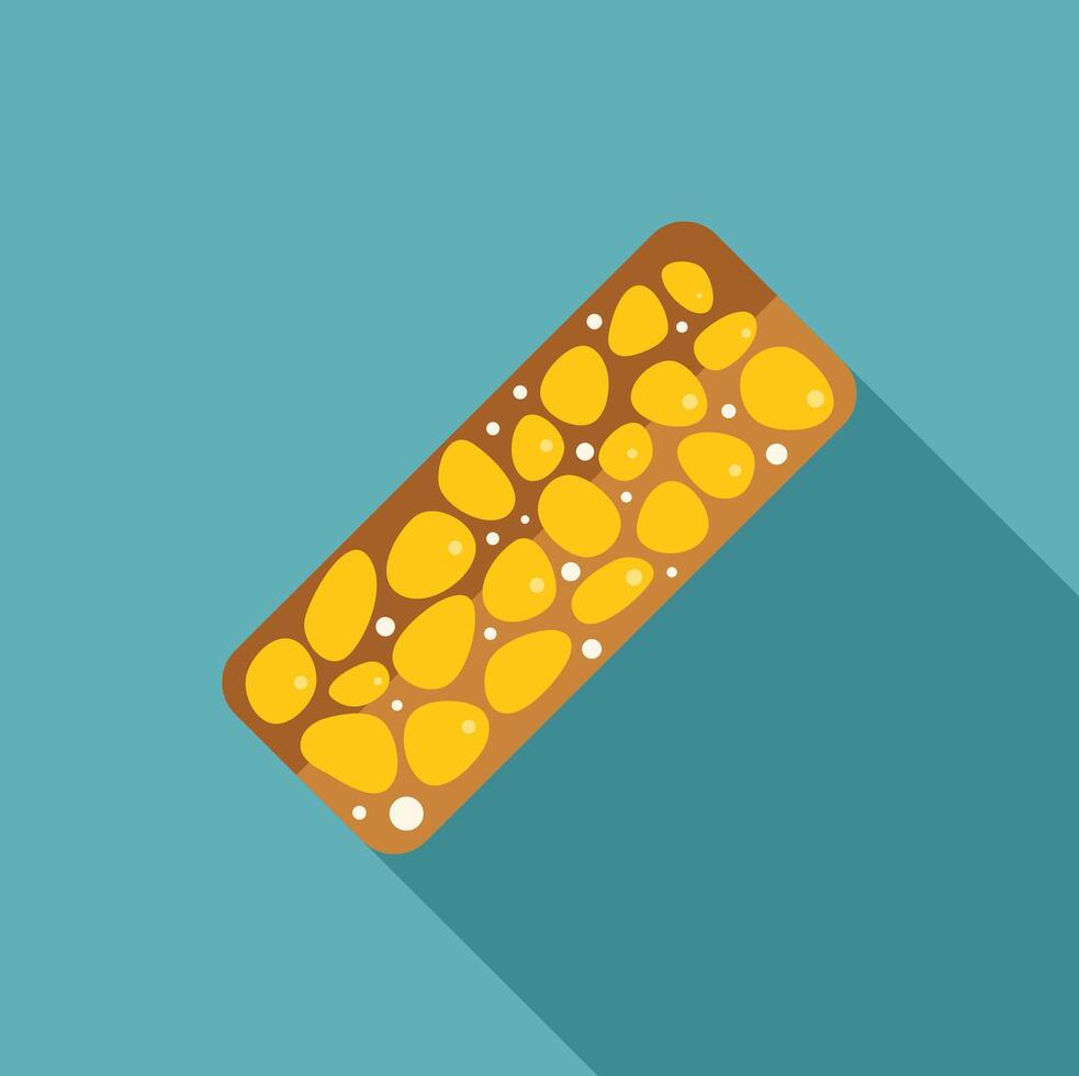 Boiled corn cob with kernels rotating on turquoise background vector