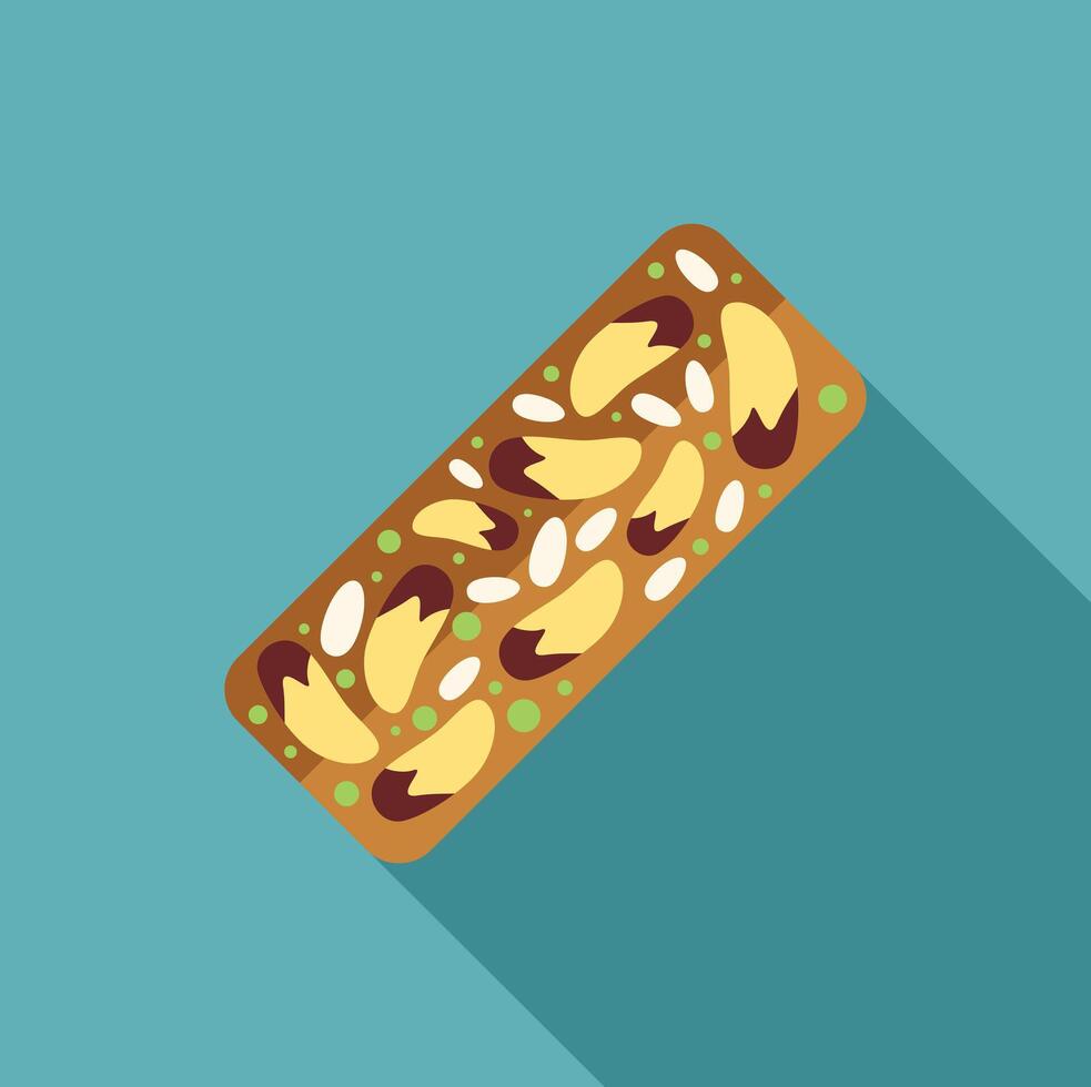 Protein bar with nuts and seeds promoting healthy lifestyle vector