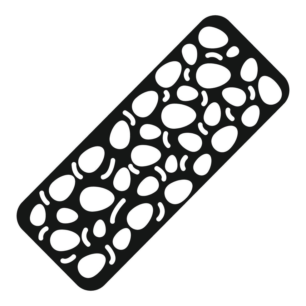Rectangular piece of tempeh fermented soy product showing its texture vector