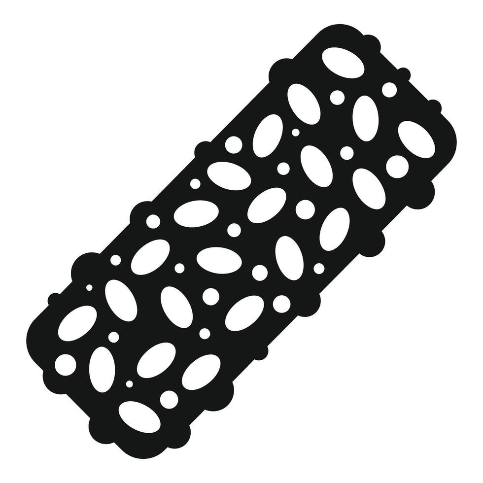 Crunchy wafer roll coated with sesame seeds, creating a tempting sweet treat vector