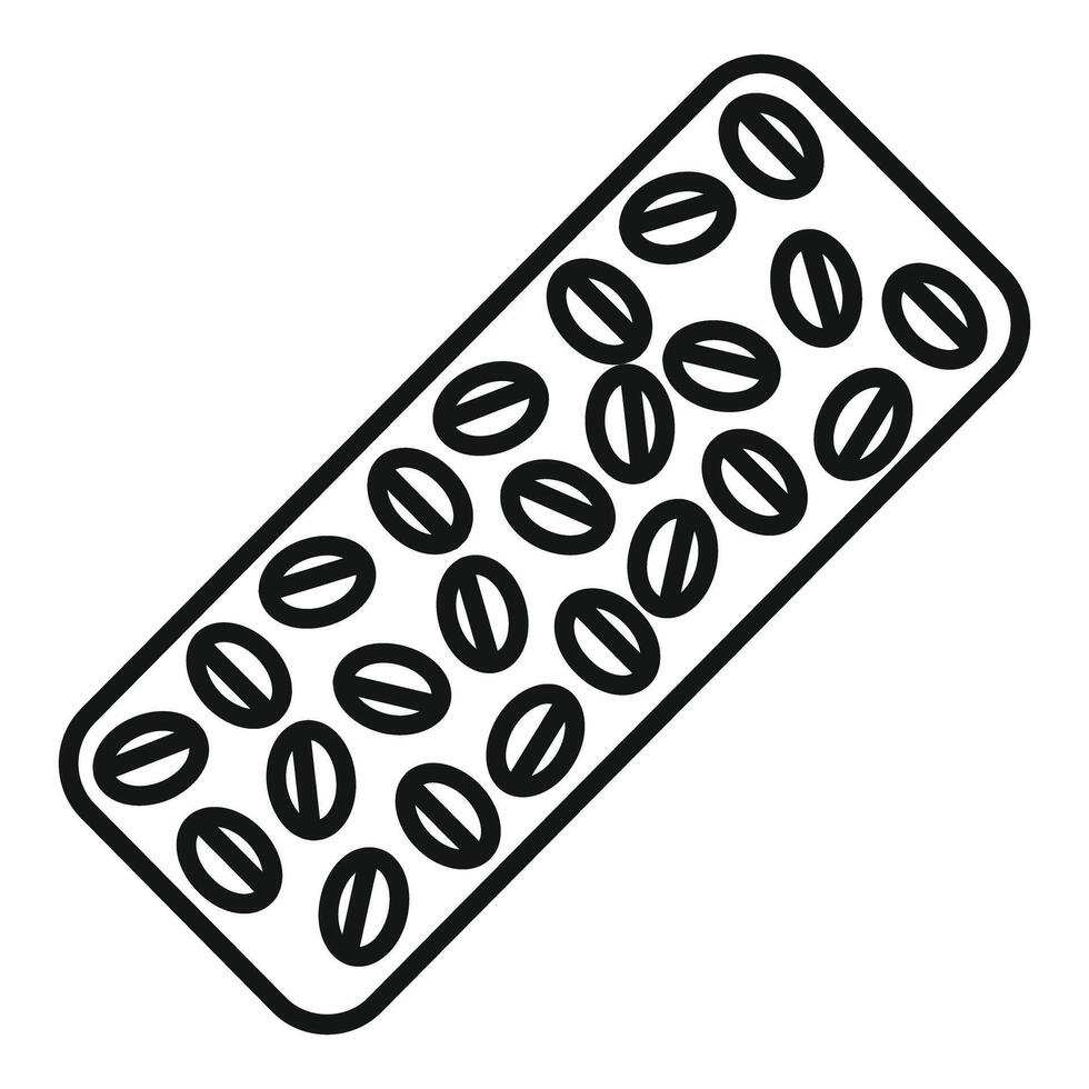 Coffee beans forming a rectangular shape representing a protein bar vector
