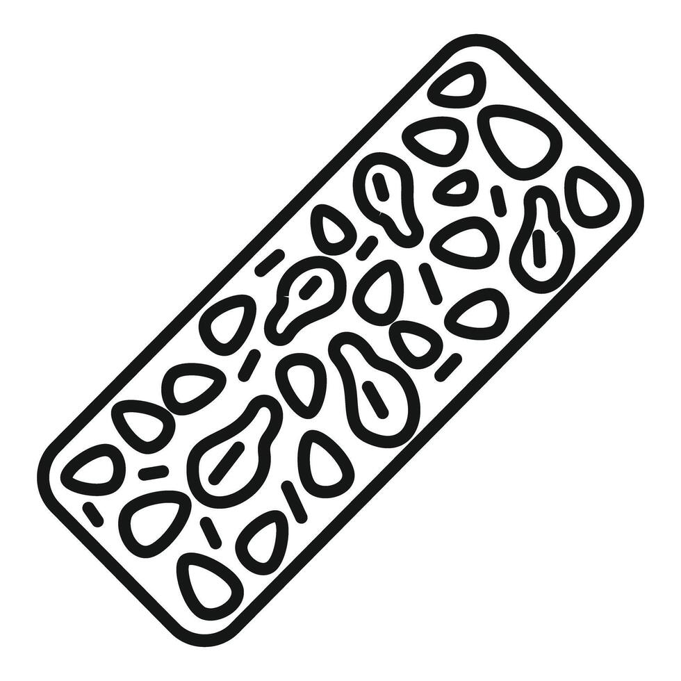 Raw tempeh block fermented soy product healthy eating icon vector