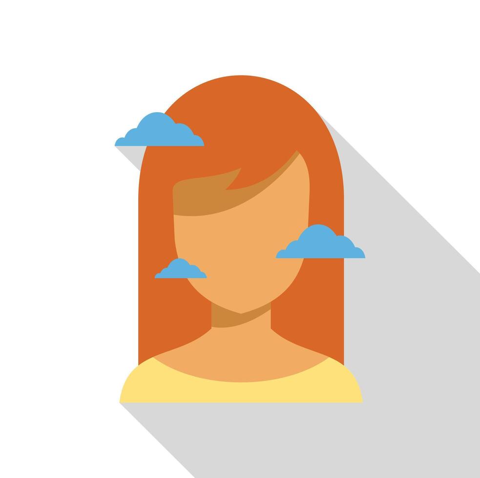 Woman suffering from migraine and experiencing confusion and strong headache vector