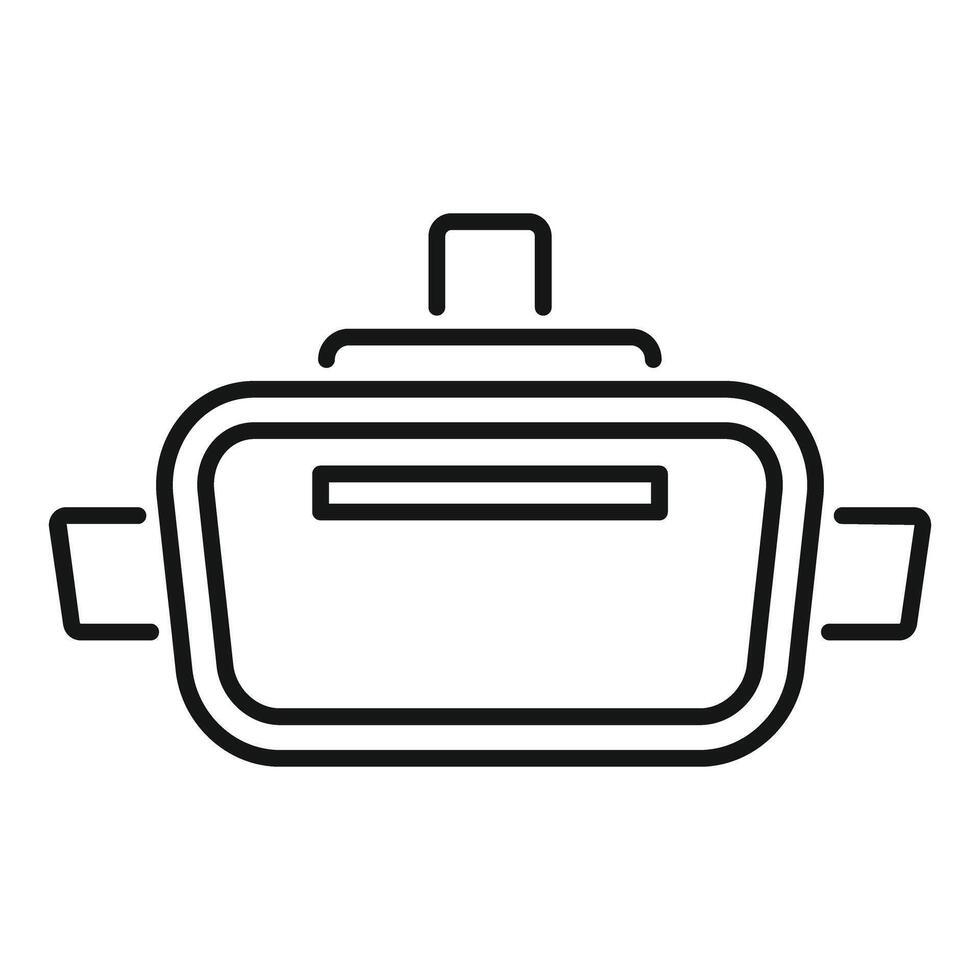 Virtual reality headset providing immersive experience connecting to metaverse vector