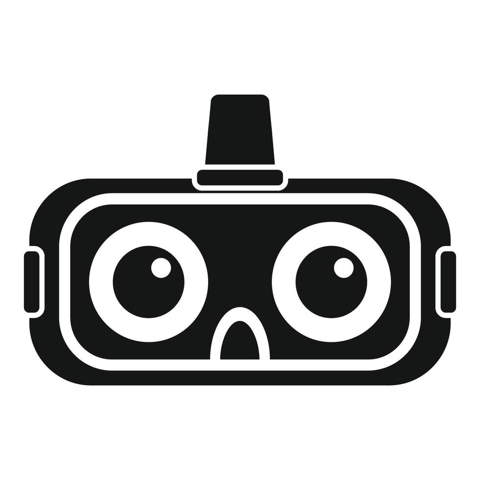 Vr headset representing immersive experience in virtual reality vector