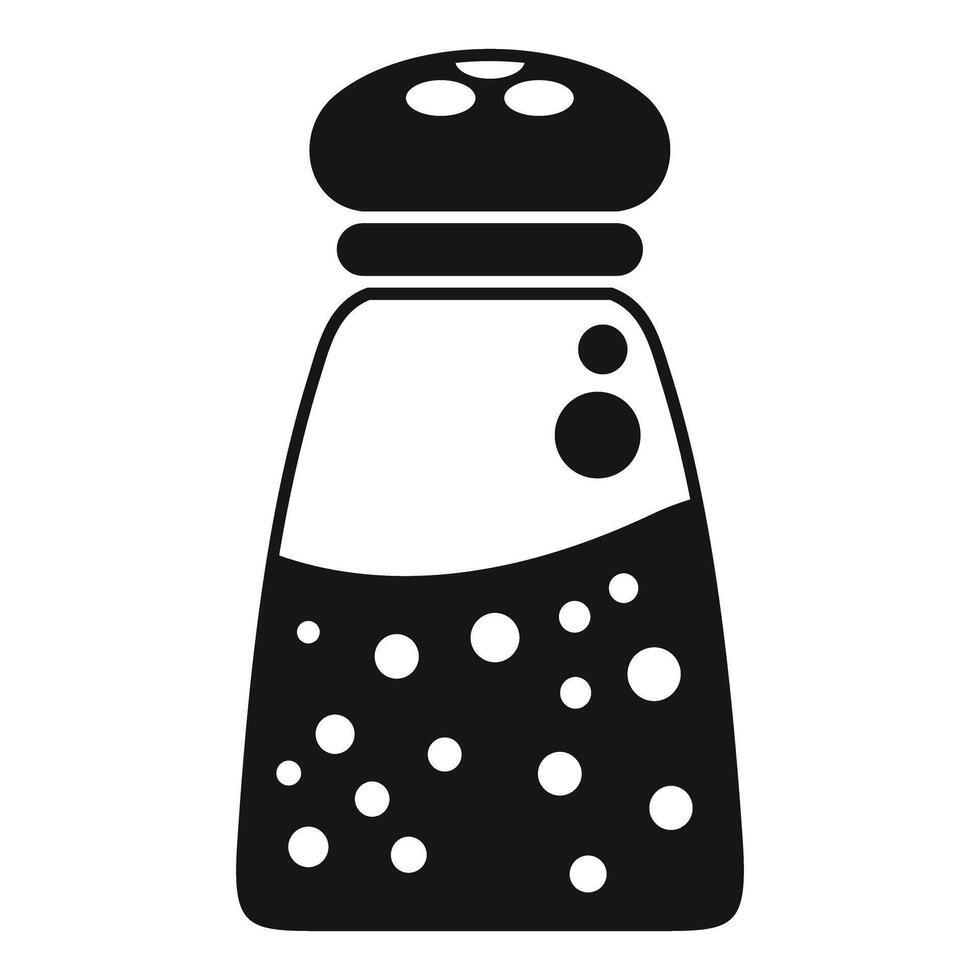 Salt shaker adding flavor and seasoning to dishes vector