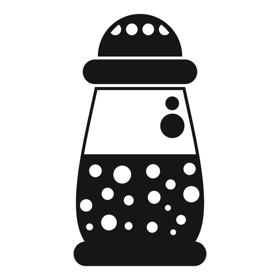 Salt shaker icon representing kitchen utensil for seasoning food vector