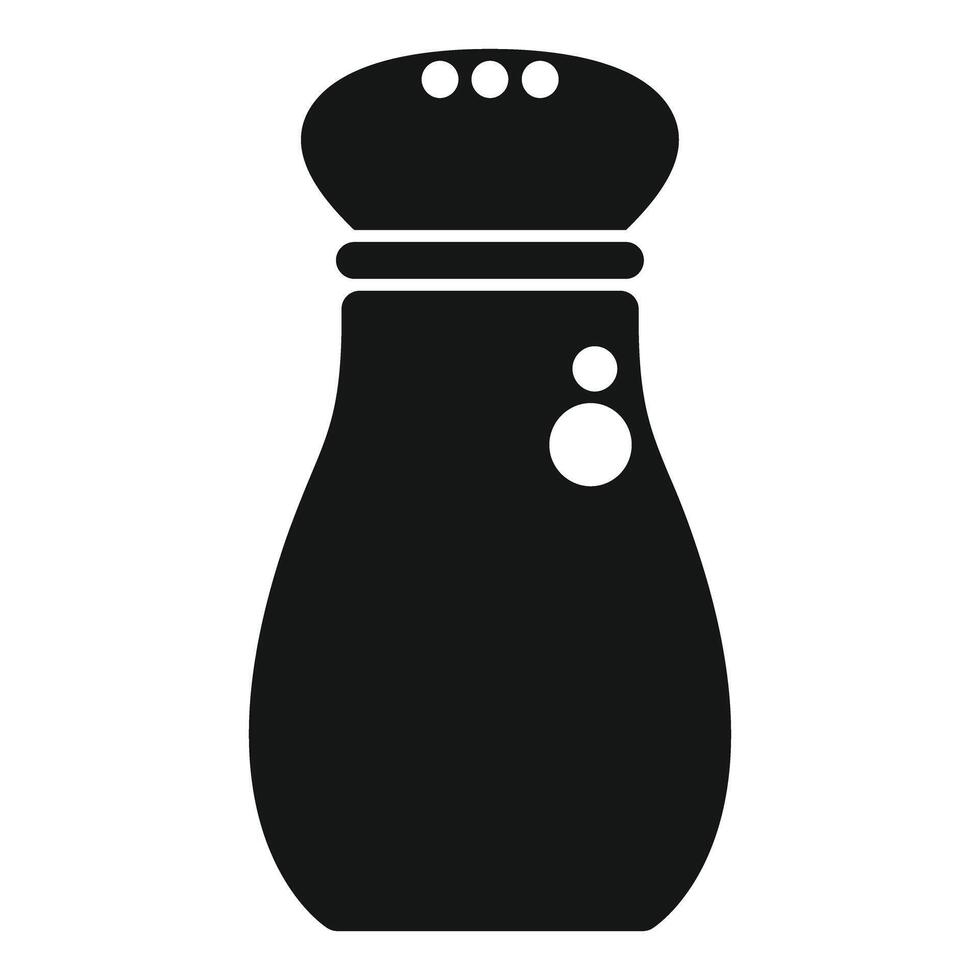 Salt shaker icon shows kitchen seasoning and flavoring vector