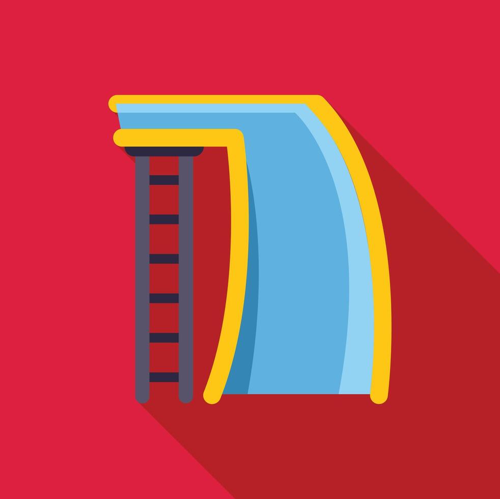 Aqua park slide with ladder providing thrilling summer fun vector